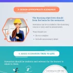 scenario based learning design tips infographic