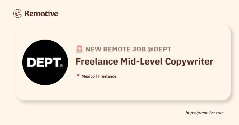 [Hiring] Freelance Mid-Level Copywriter @Dept