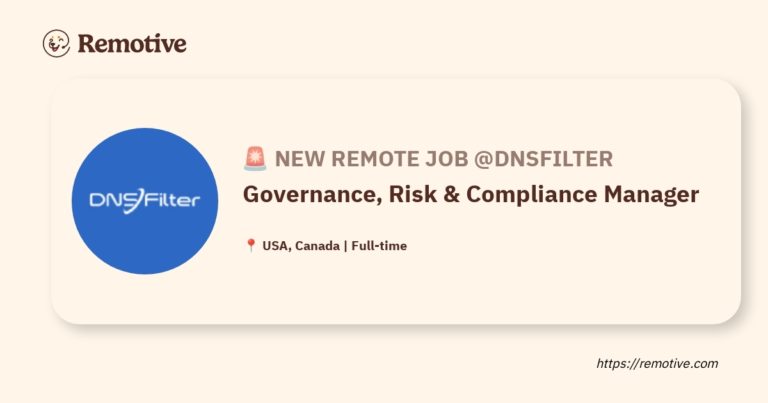 [Hiring] Governance, Risk & Compliance Manager @DNSfilter