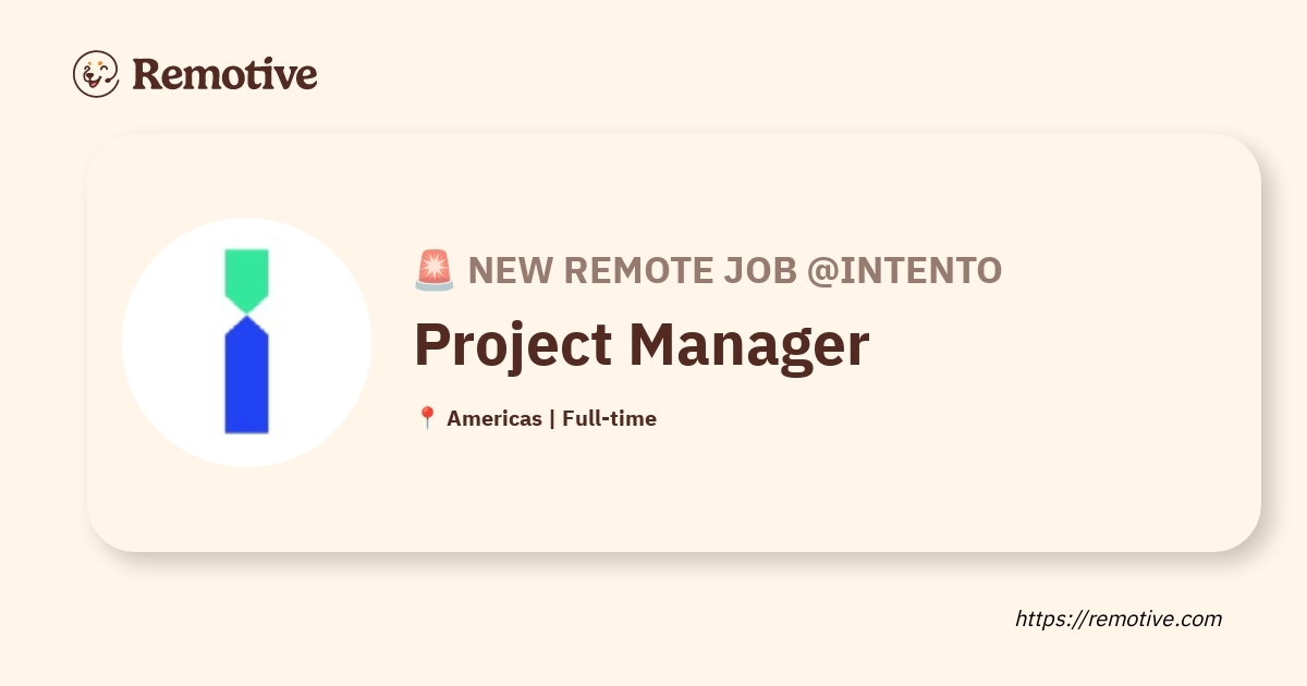 [Hiring] Project Manager @Intento