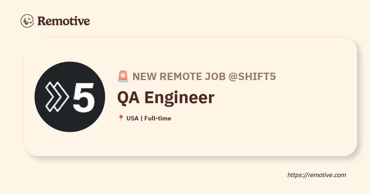 [Hiring] QA Engineer @Shift5