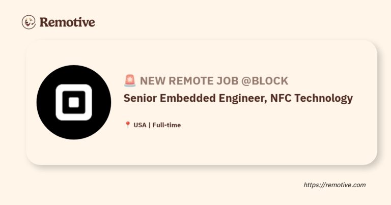 [Hiring] Senior Embedded Engineer, NFC Technology @Block