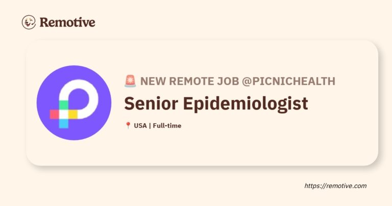 [Hiring] Senior Epidemiologist @PicnicHealth