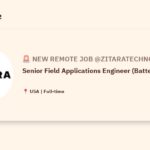 [Hiring] Senior Field Applications Engineer (Battery Systems) @Zitaratechnologiesinc