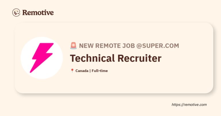 [Hiring] Technical Recruiter @Super.com