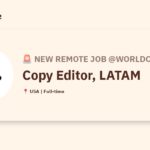 Copy Editor, LATAM