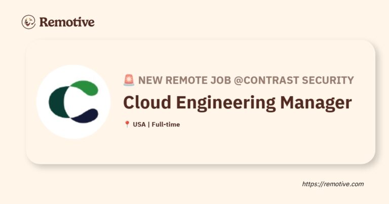 [Hiring] Cloud Engineering Manager @Contrast Security