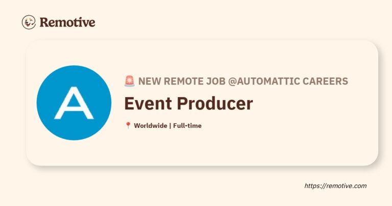 [Hiring] Event Producer @Automattic Careers