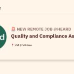[Hiring] Quality and Compliance Associate @Heard