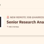 [Hiring] Senior Research Analyst @Harrisinsights