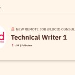 [Hiring] Technical Writer 1 @Lucid Consulting Group