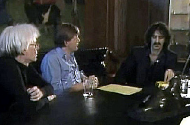 Andy Warhol Hosts Frank Zappa on His Cable TV Show, and Later Recalls, "I Hated Him More Than Ever” After the Show