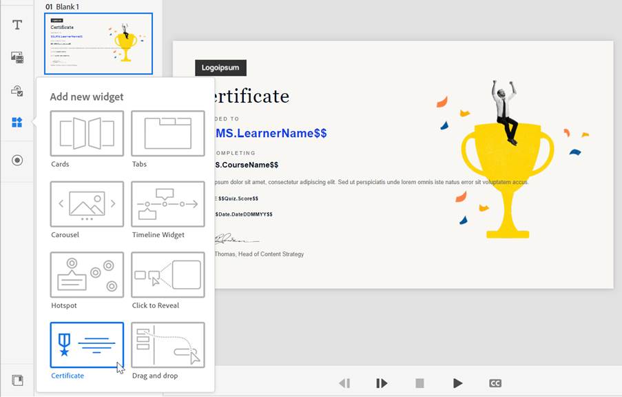 Boost Learner Motivation with Certificates in the All-New Adobe Captivate