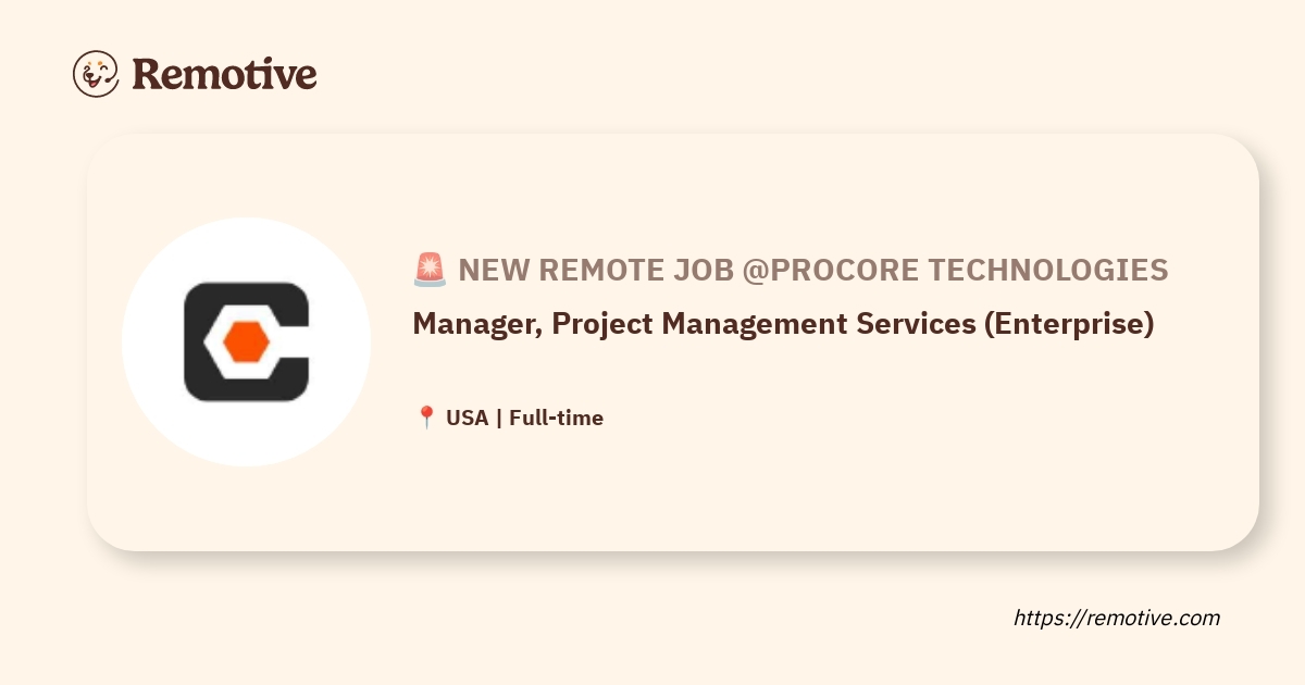 [Hiring] Manager, Project Management Services (Enterprise) @Procore Technologies