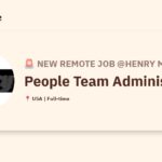 [Hiring] People Team Administrator @Henry Meds