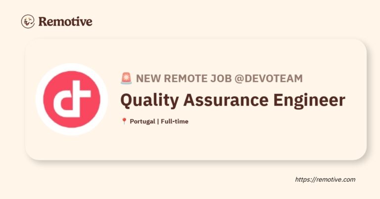 [Hiring] Quality Assurance Engineer @Devoteam