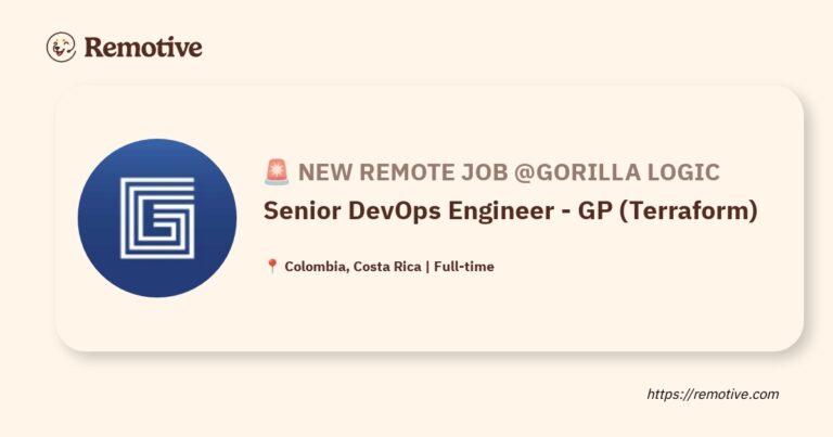 [Hiring] Senior DevOps Engineer - GP (Terraform) @Gorilla Logic