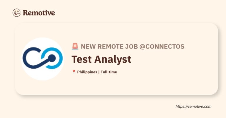 [Hiring] Test Analyst @ConnectOS