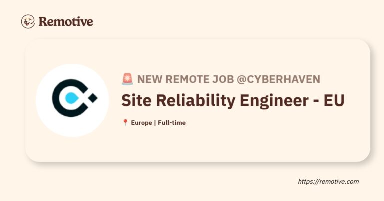 Site Reliability Engineer - EU