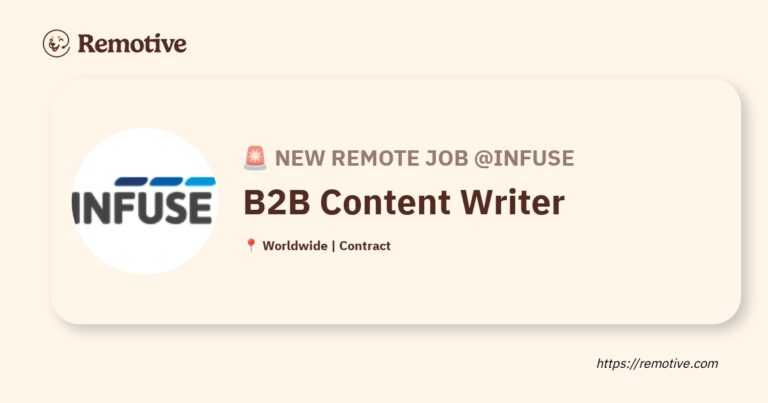 [Hiring] B2B Content Writer @Infuse