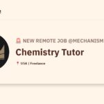 [Hiring] Chemistry Tutor @Mechanism Ventures