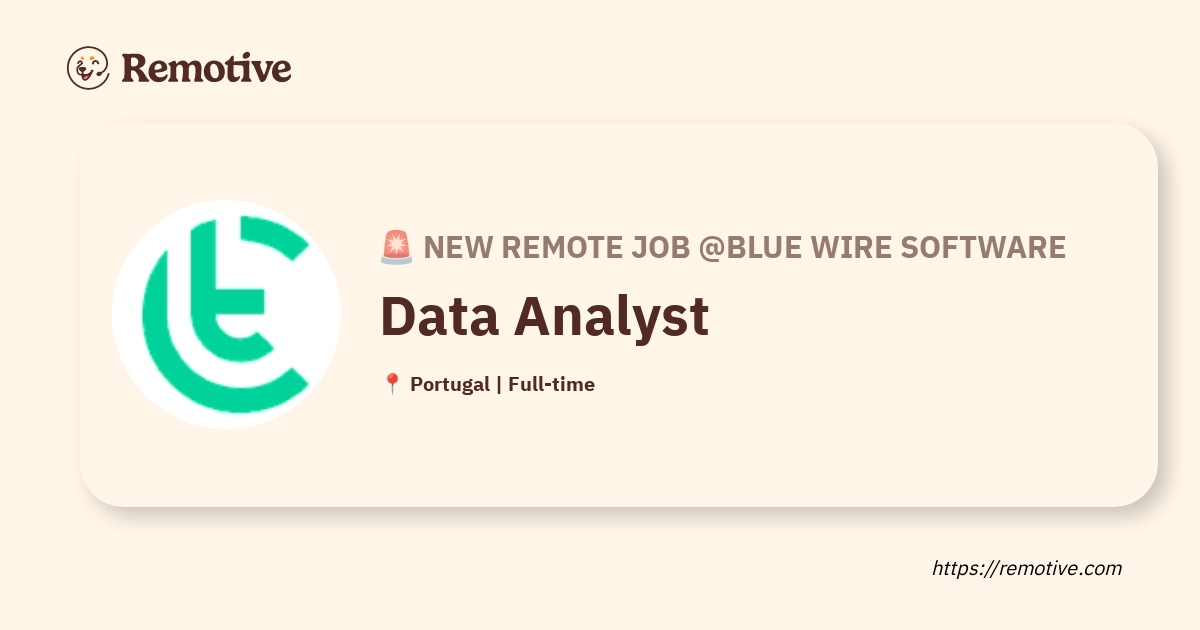 [Hiring] Data Analyst @Blue Wire Software