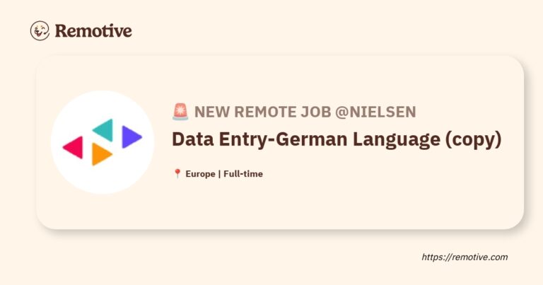 [Hiring] Data Entry-German Language (copy) @Nielsen