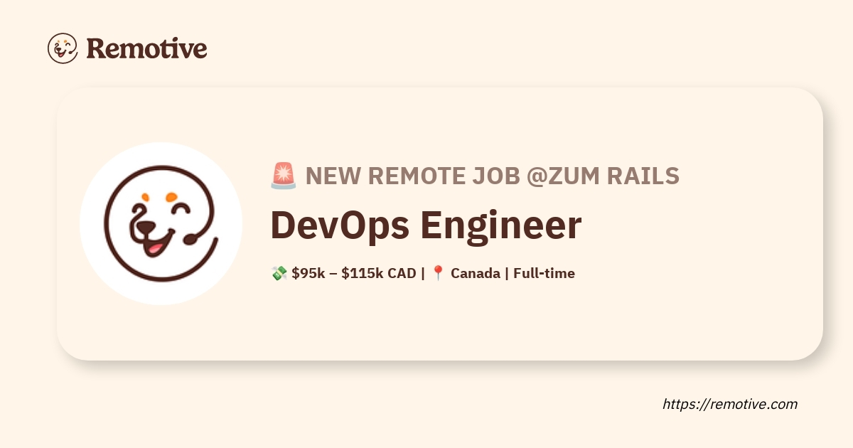 [Hiring] DevOps Engineer @Zum Rails