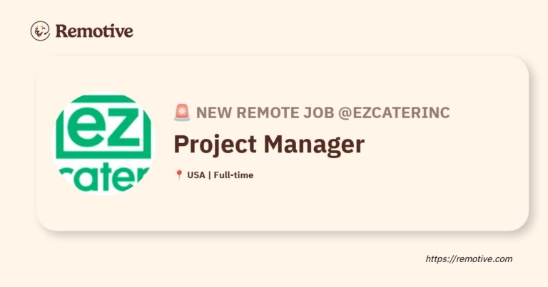 [Hiring] Project Manager @Ezcaterinc