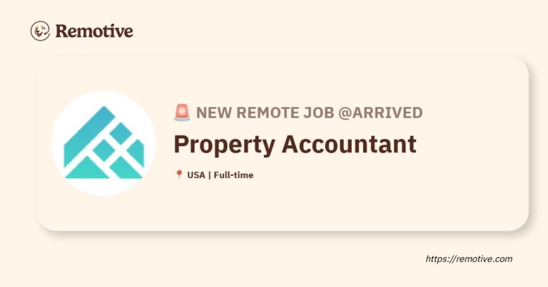 [Hiring] Property Accountant @Arrived