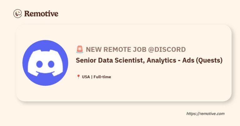 [Hiring] Senior Data Scientist, Analytics