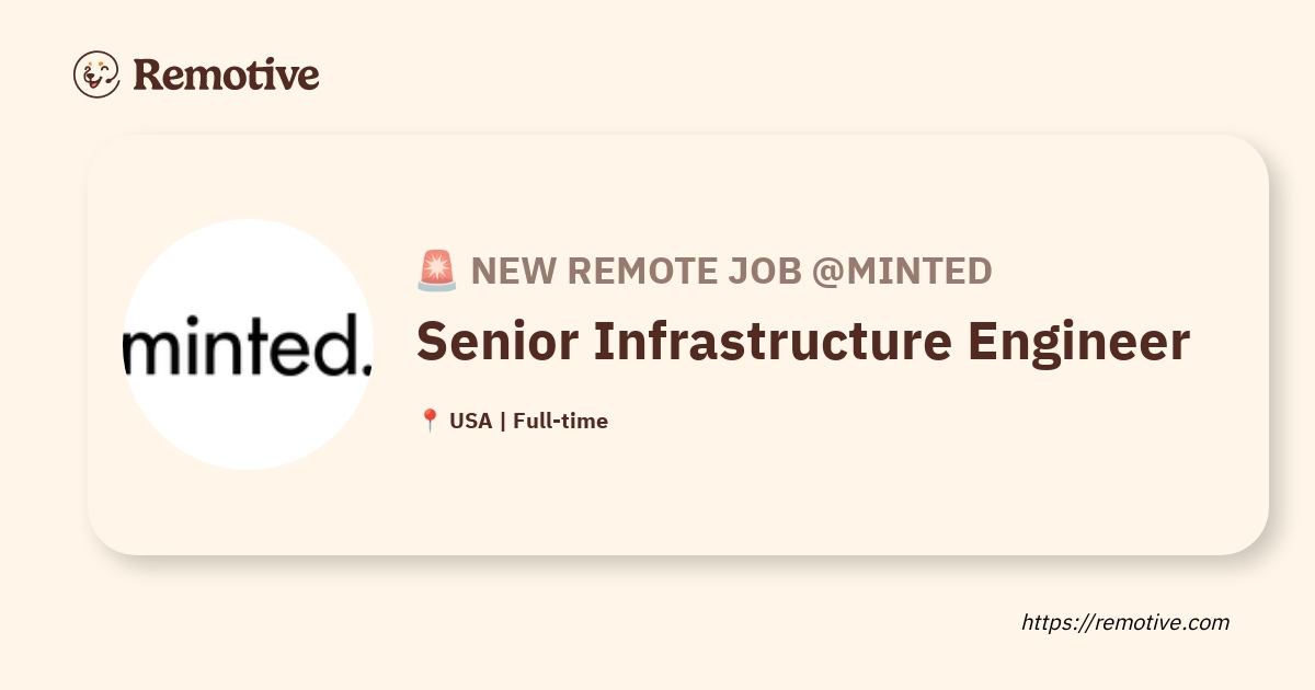 [Hiring] Senior Infrastructure Engineer @Minted