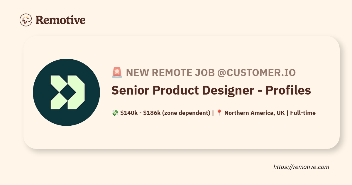 [Hiring] Senior Product Designer - Profiles @Customer.io