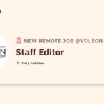 [Hiring] Staff Editor @Voleon