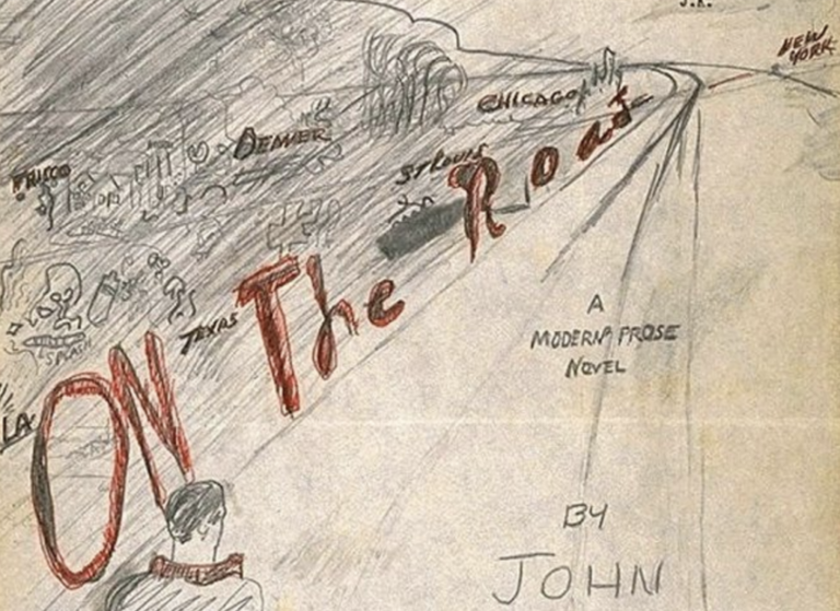 Jack Kerouac's Hand-Drawn Cover for On the Road (1952)