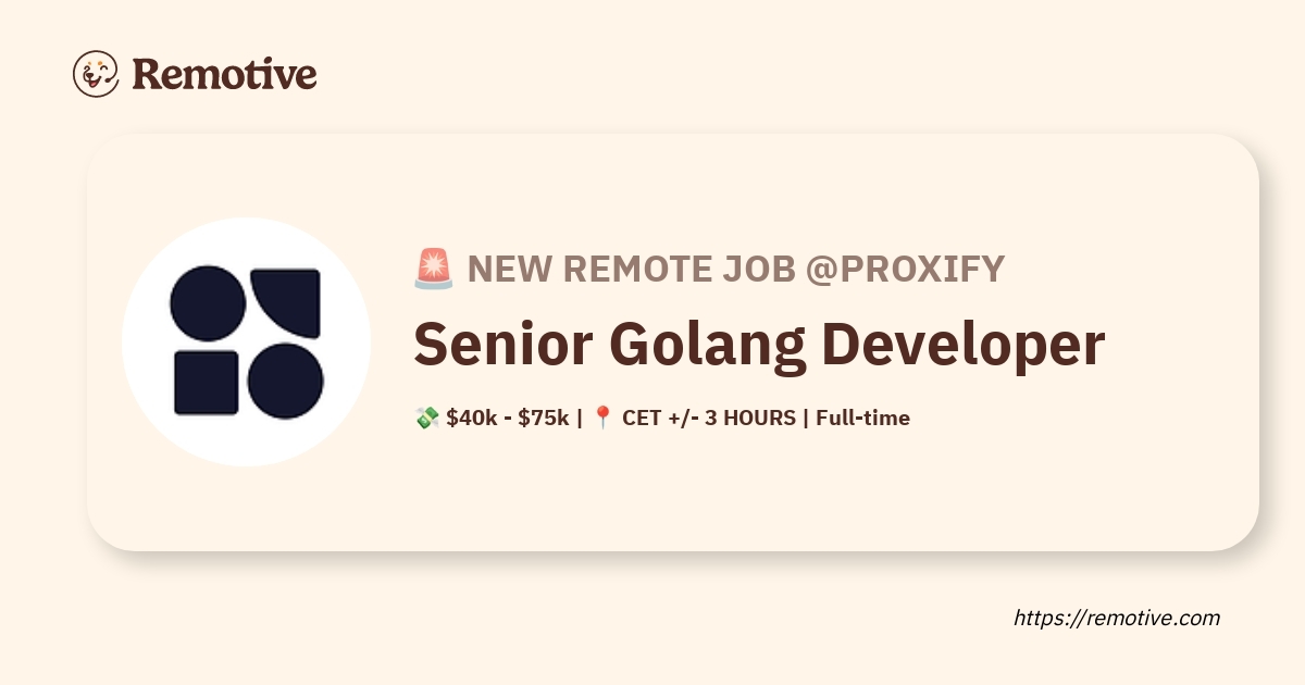 Senior Golang Developer