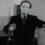 Soviet Inventor Léon Theremin Shows Off the Theremin, the Early Electronic Instrument That Could Be Played Without Being Touched (1954)