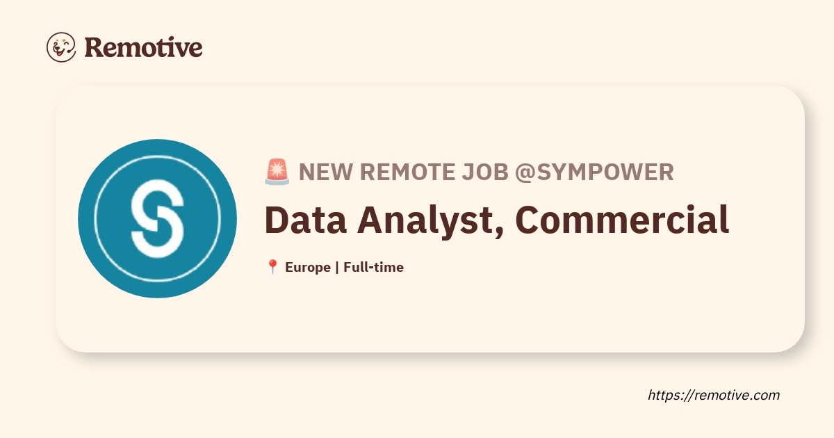 [Hiring] Data Analyst, Commercial @Sympower