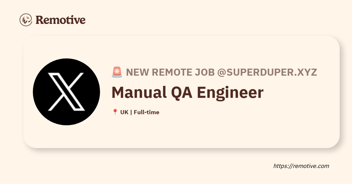 [Hiring] Manual QA Engineer @Superduper.xyz