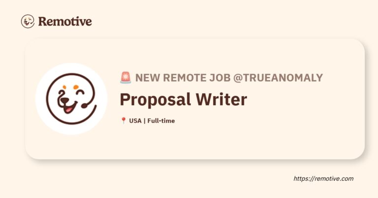 [Hiring] Proposal Writer @Trueanomaly