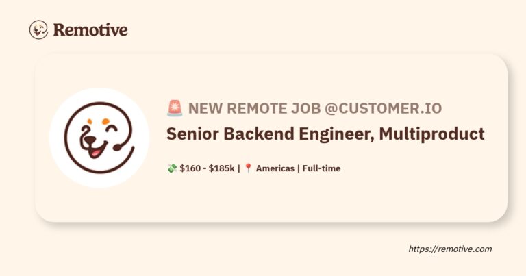 [Hiring] Senior Backend Engineer, Multiproduct @Customer.io