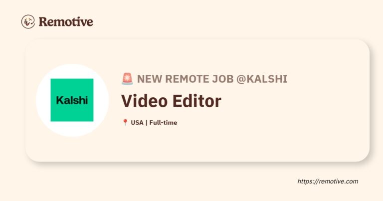 [Hiring] Video Editor @Kalshi