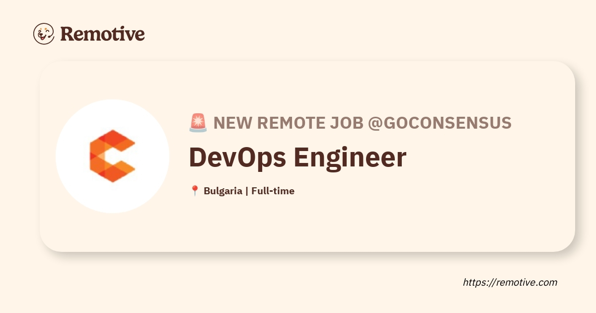 [Hiring] DevOps Engineer @Goconsensus