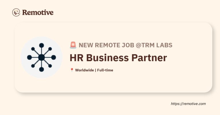 [Hiring] HR Business Partner @TRM Labs