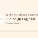 [Hiring] Junior QA Engineer @Code Gaia