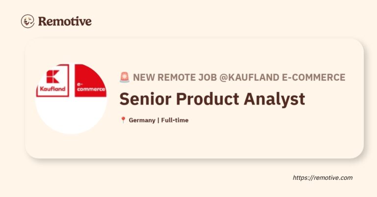 [Hiring] Senior Product Analyst @Kaufland e-commerce