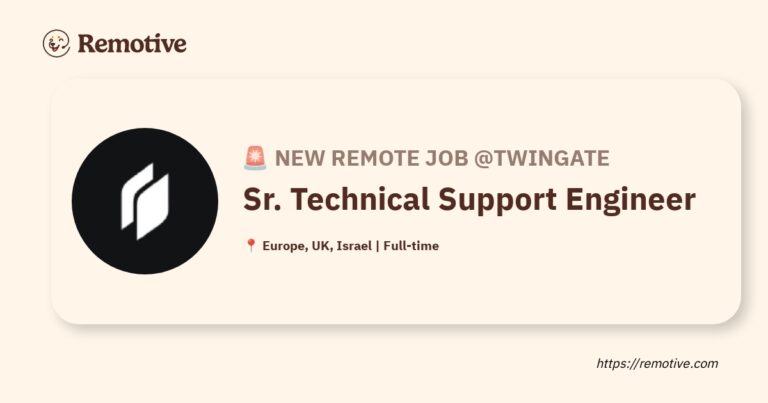 [Hiring] Sr. Technical Support Engineer @Twingate