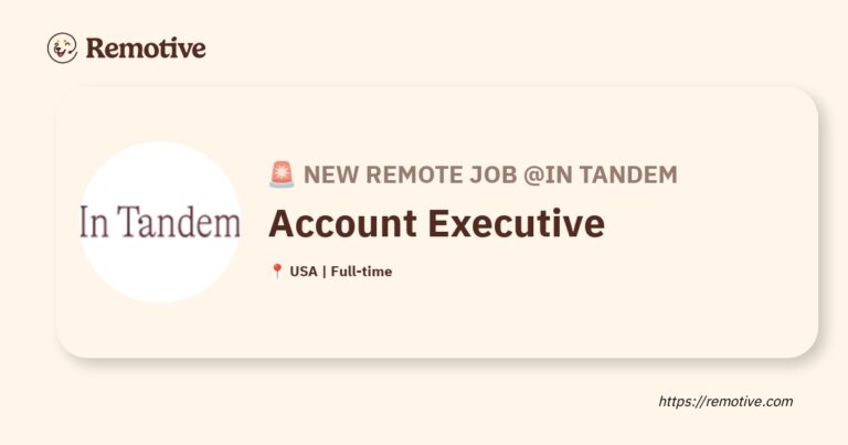 [Hiring] Account Executive @In Tandem