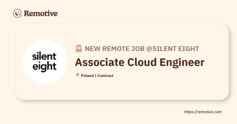 [Hiring] Associate Cloud Engineer @Silent Eight