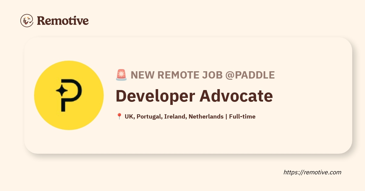 [Hiring] Developer Advocate @Paddle